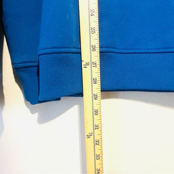 Izod Mens Sweatshirt Size Medium Blue Stretch 1/4 Zip Pullover Advantage Preform - Picture 7 of 7